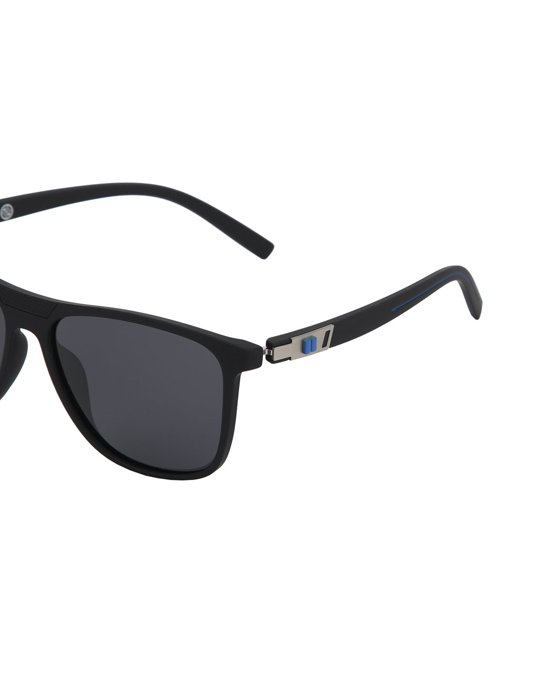 Black with Blue Toned and Blue Polarised Lens Wayfarer Sunglass for men