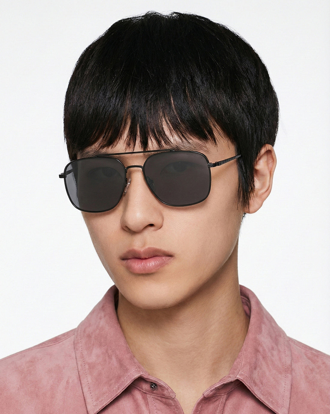 Men Premium Polarised UV Protected Black Lens Black Toned Rectangle Sunglasses