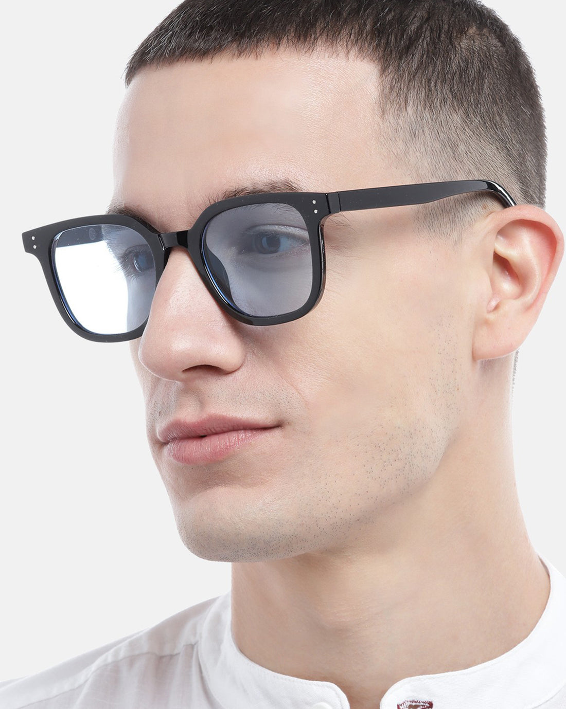 Black Toned with Polycarbonate UV Protected Lens Rectangle Sunglass for Unisex