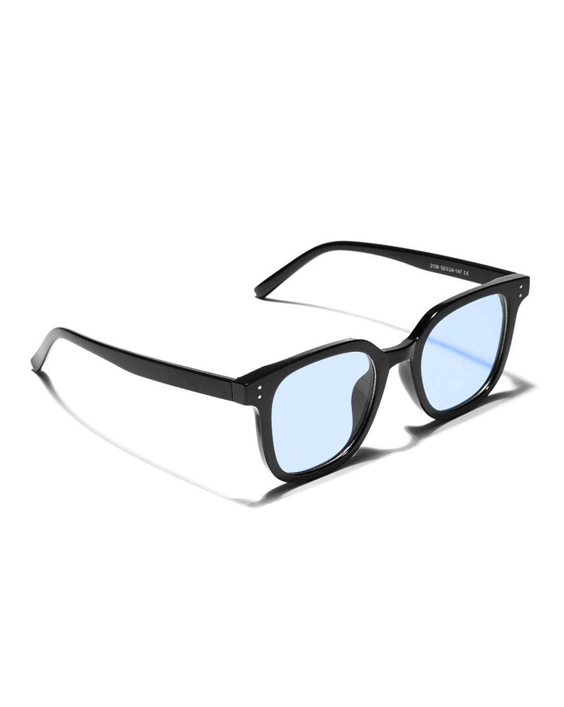 Black Toned with Polycarbonate UV Protected Lens Rectangle Sunglass for Unisex