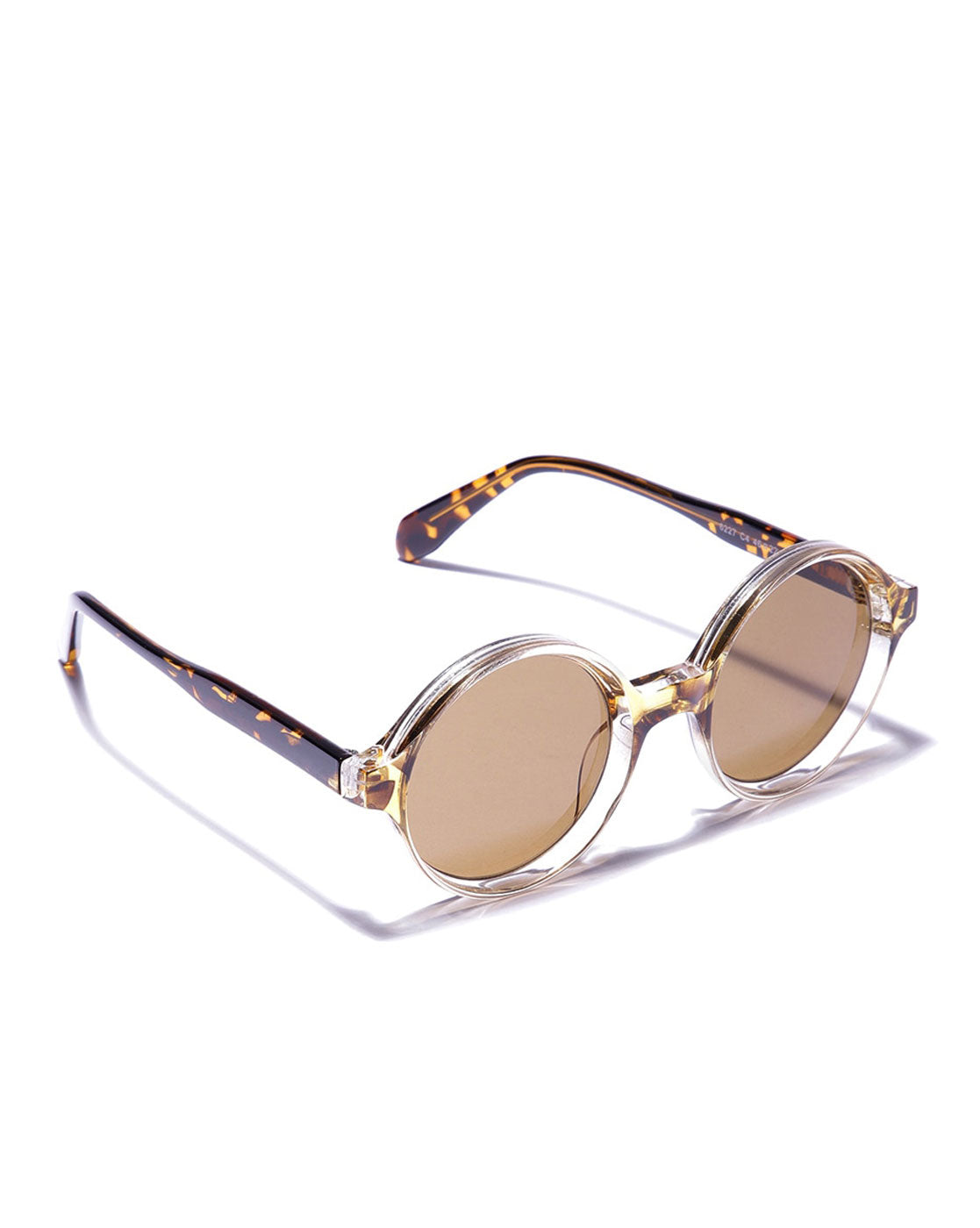 Tortoise shell with Polycarbonate UV Protected Lens Round Sunglass for women