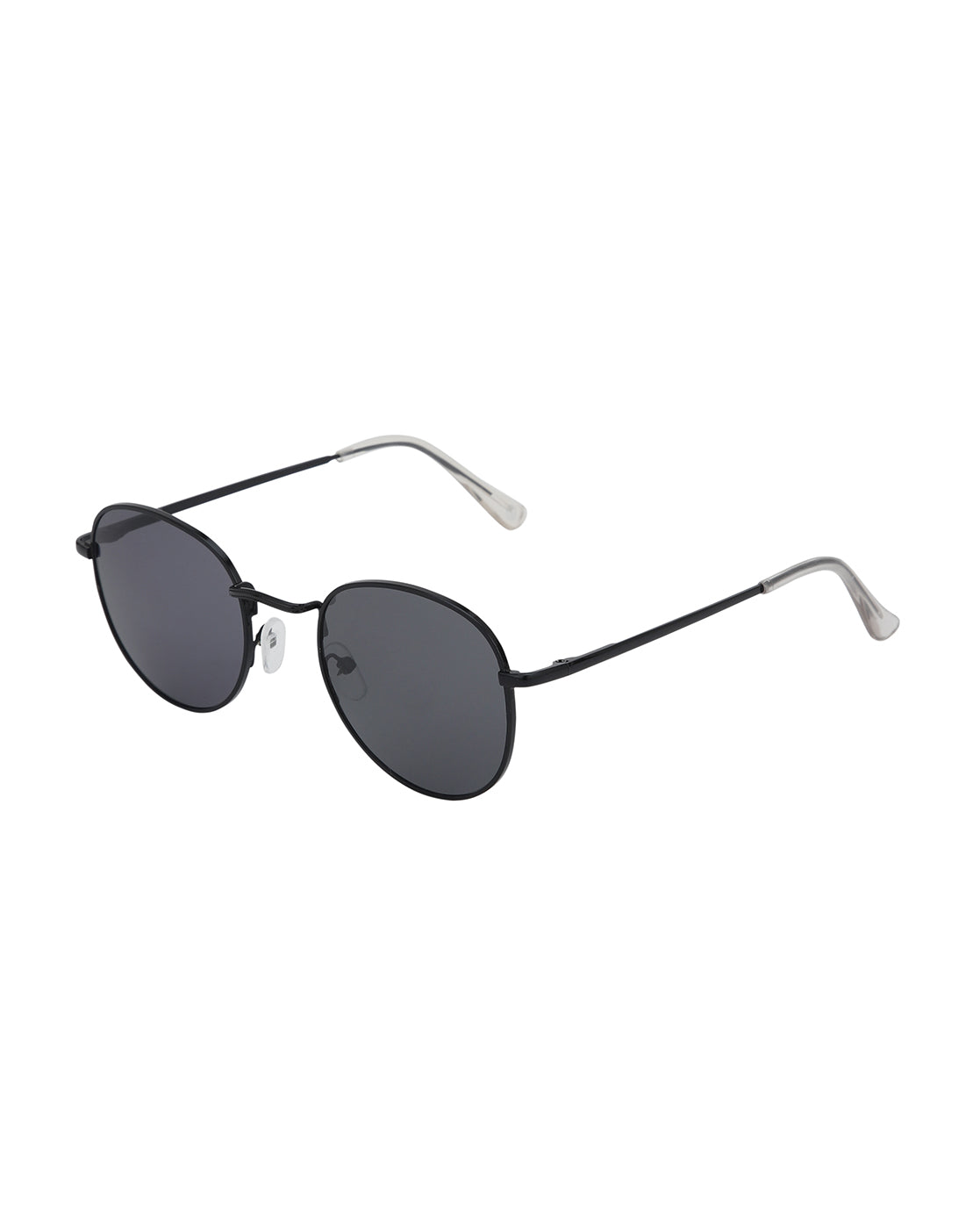 Black Toned with UV Protected Lens Oval Sunglass for unisex