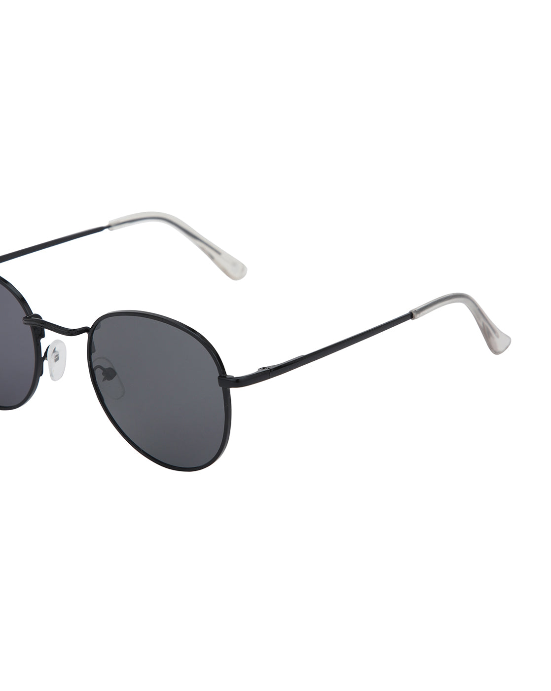 Black Toned with UV Protected Lens Oval Sunglass for unisex