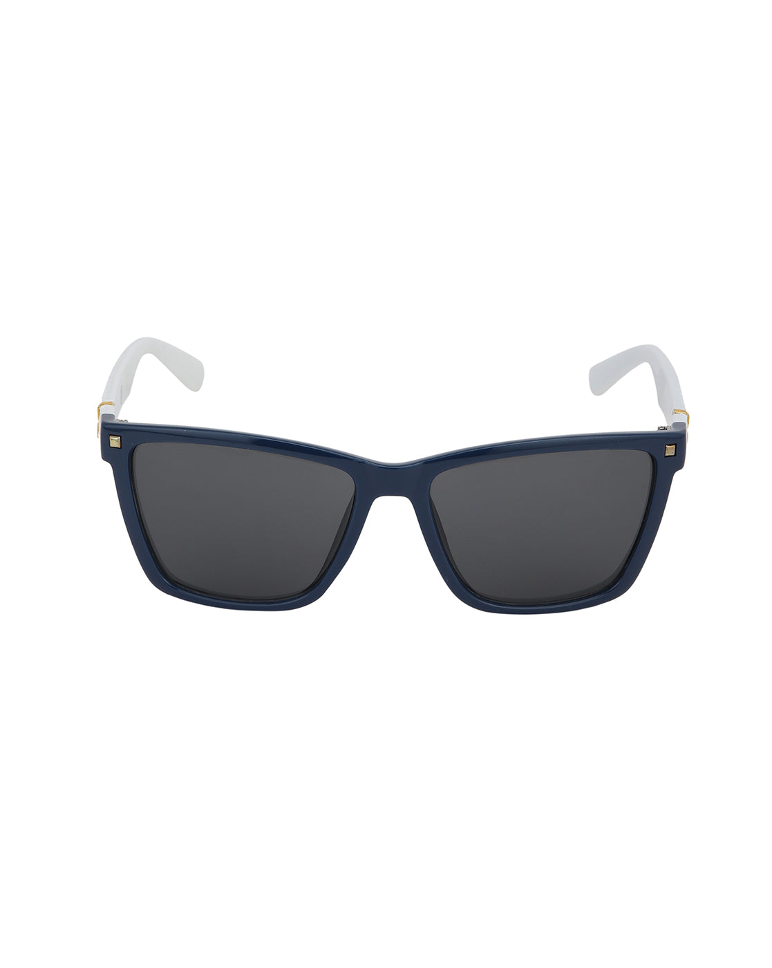 Blue with White Toned and UV Protected Lens Rectangle Sunglass for unisex