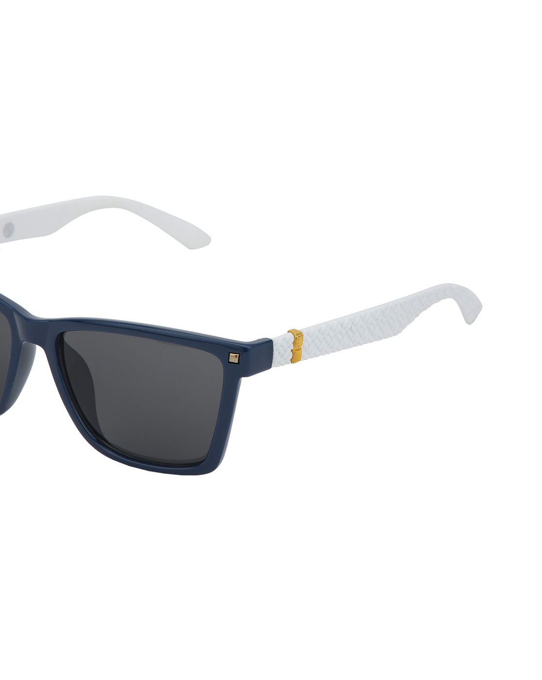 Blue with White Toned and UV Protected Lens Rectangle Sunglass for unisex