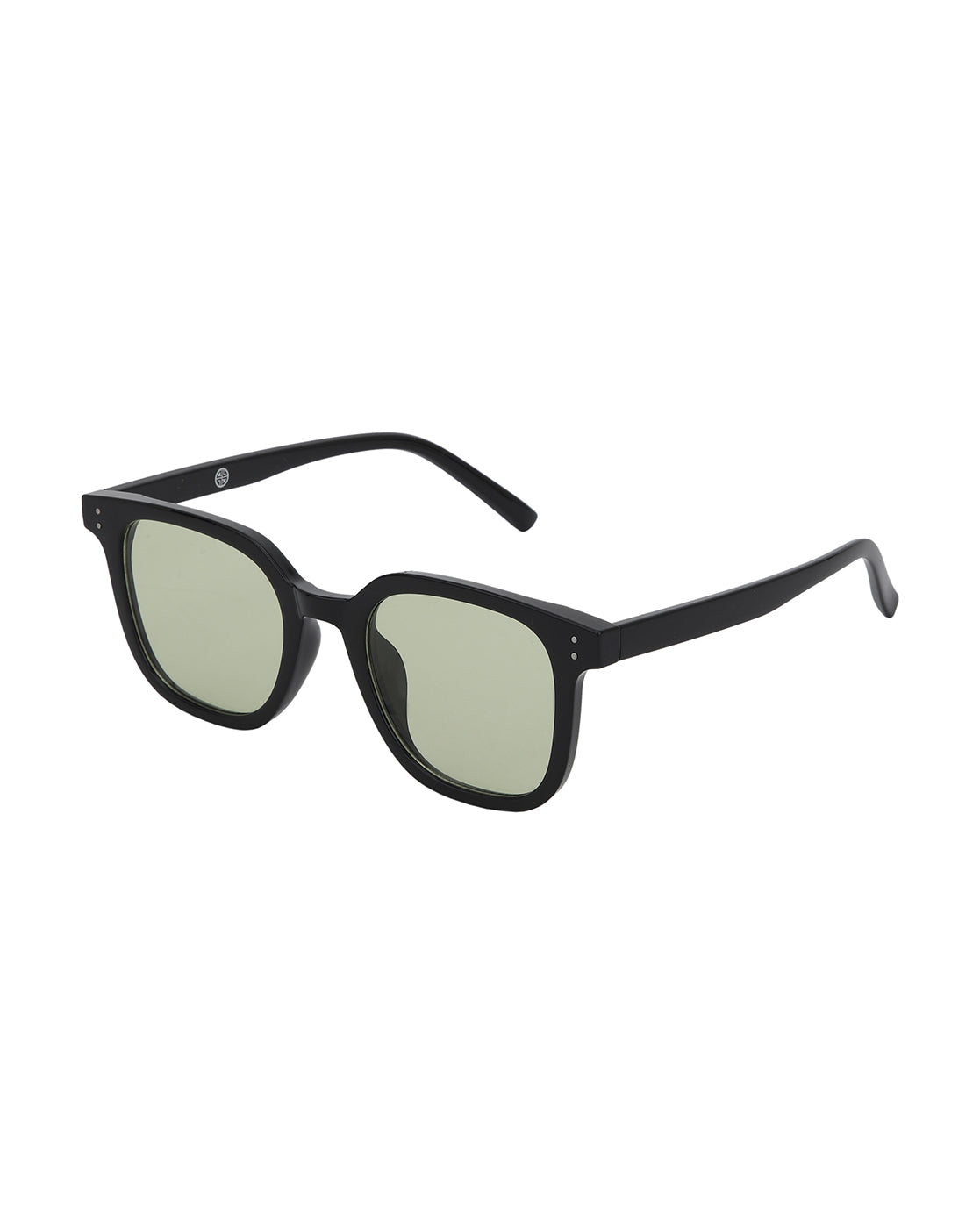 Black Toned with Green UV Protected Lens Rectangle Sunglass for unisex