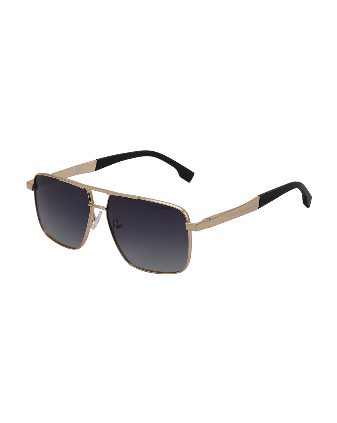 Unisex Premium Rose Gold & Black Toned Grey UV with Polarized Lens Square Sunglass