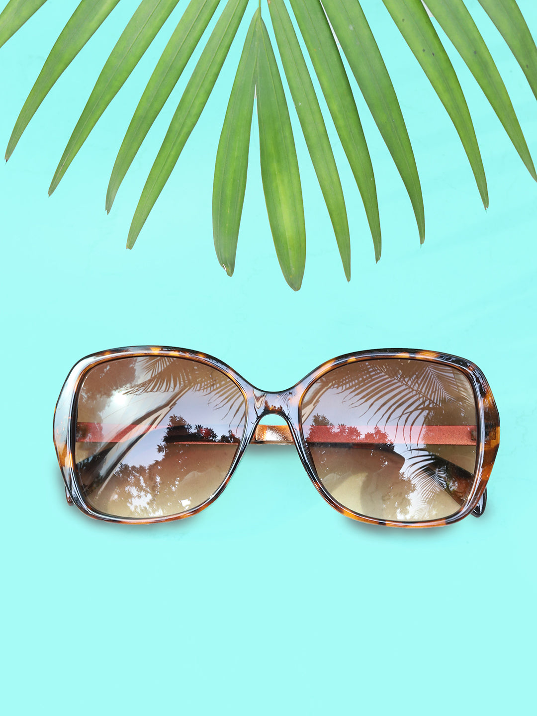 Carlton London Yellow Lens & Brown Oversized Sunglasses Uv Protected Lens For Women