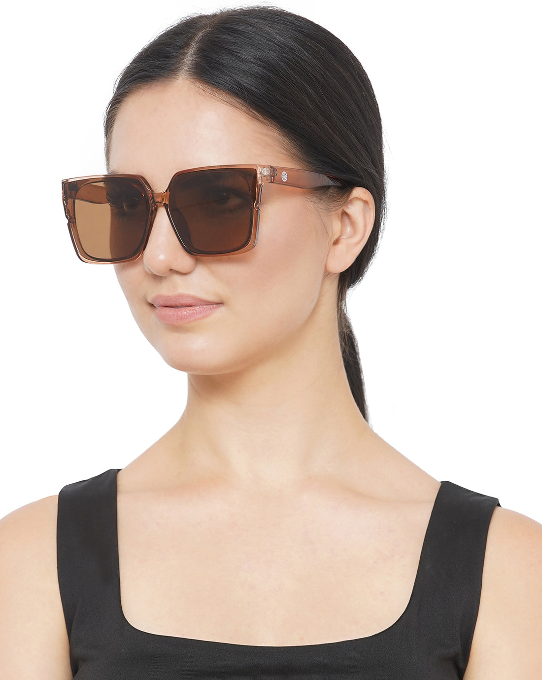 Carlton London Brown Lens &amp; Brown Square Sunglasses With Uv Protected Lens For Women