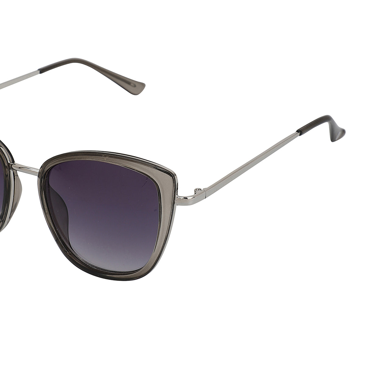 Carlton London Silver Toned Uv Protected Cateye Sunglasses For Women