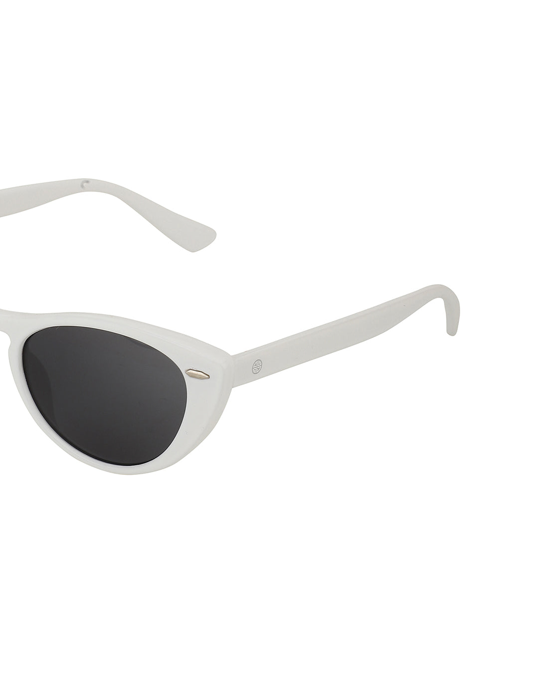 White Toned With Uv Protected Lens Cateye Sunglass For Women