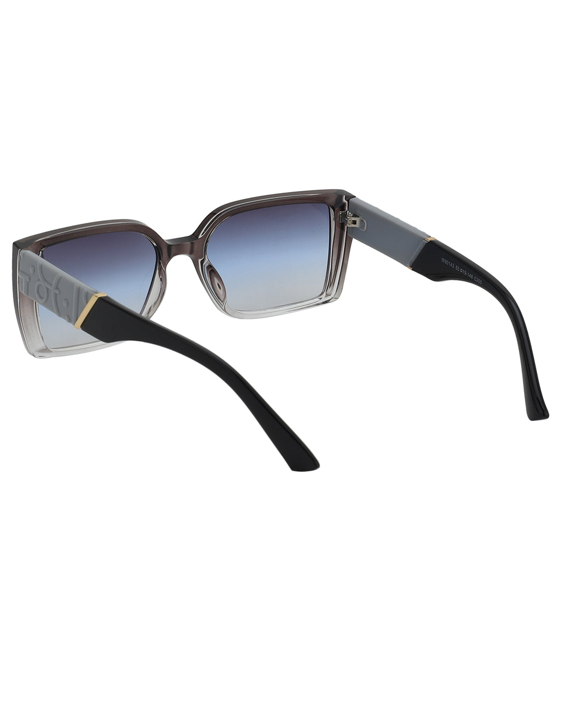 Grey & Black Toned with UV Protected Lens Rectangle Sunglass for women