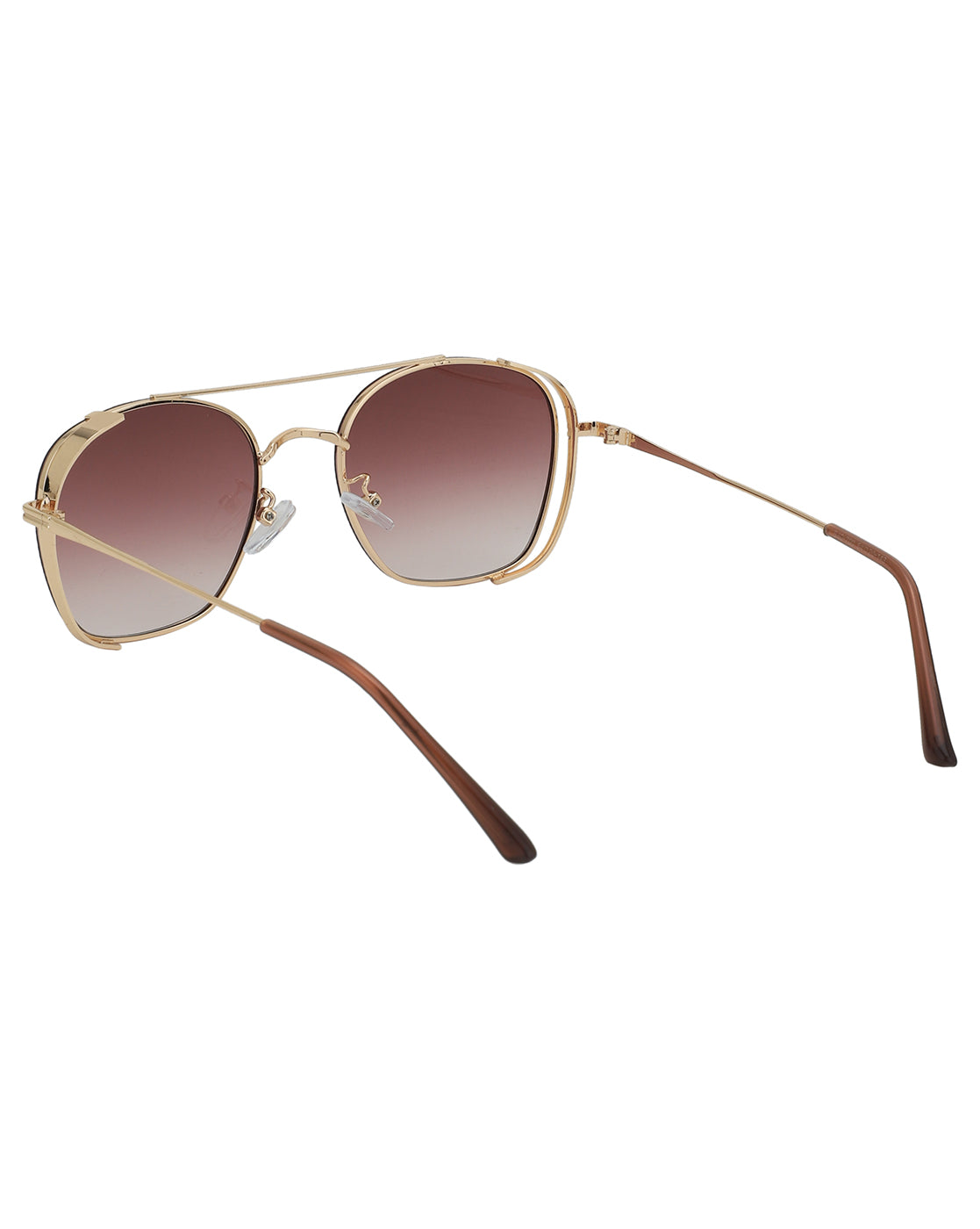 Gold Toned with UV Protected Lens Rectangle Sunglass for women