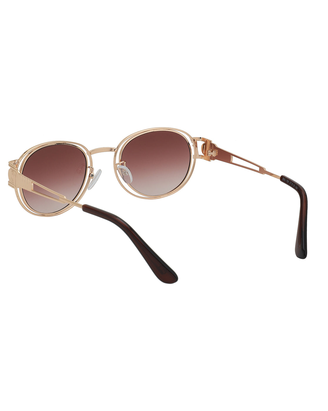 Rose Gold Toned with UV Protected Lens Oval Sunglass for women