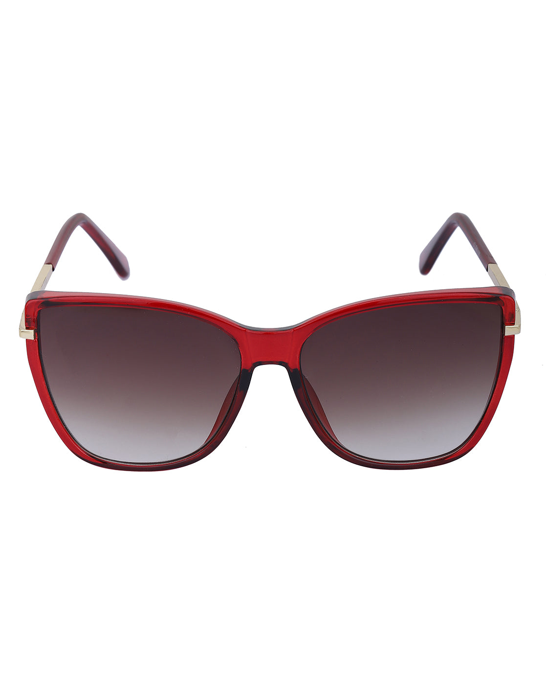 Red and Gold Toned UV Protected Lens Cat Eye Sunglass for women Carlton London Online