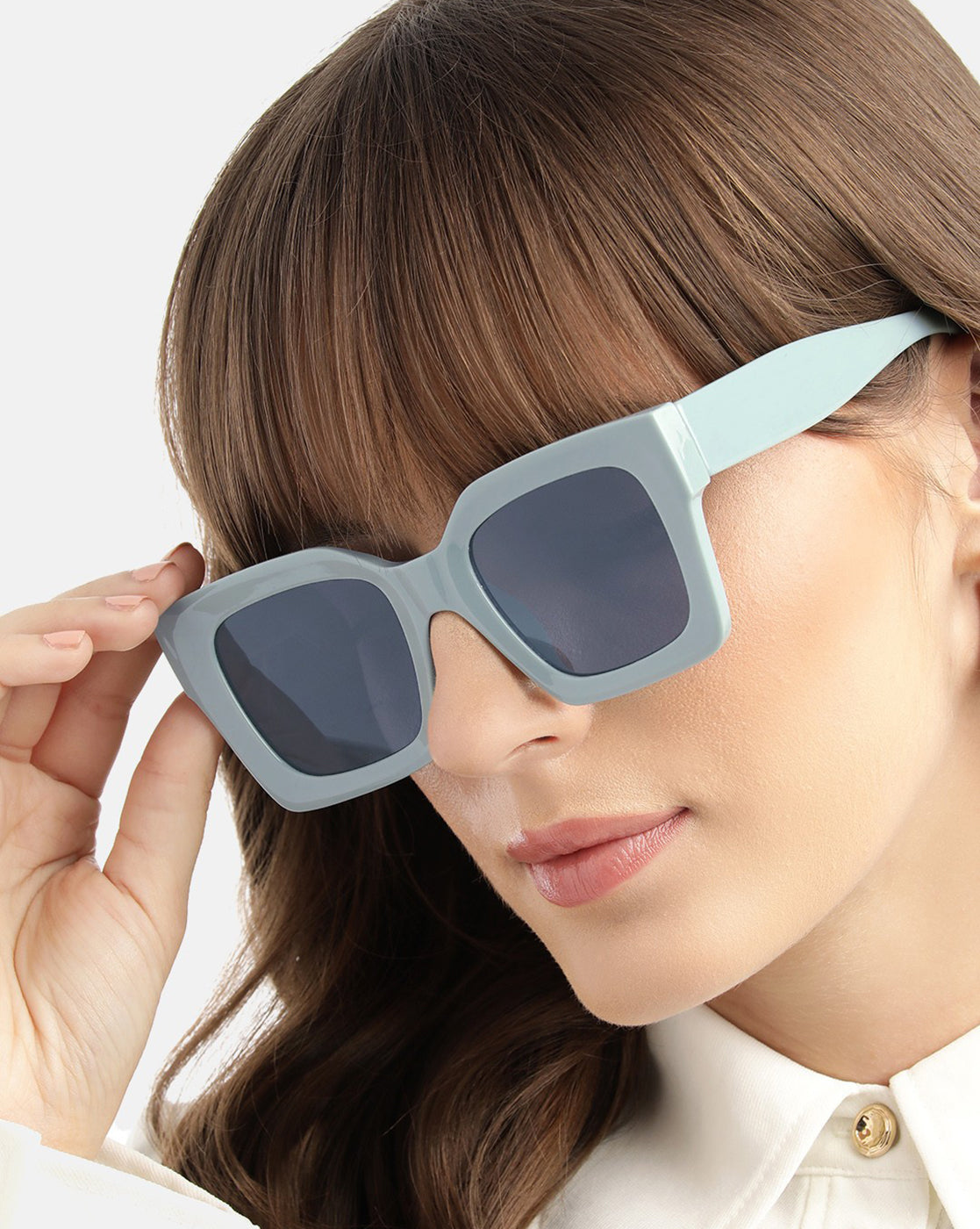 Green Toned with UV Protected Lens Oversized women Sunglass