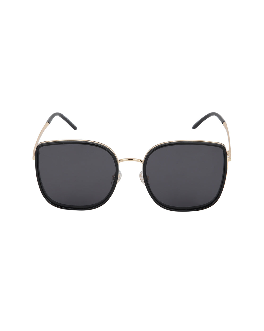 Black with Gold Toned and Black Polarised Lens Oversized Sunglass for womens