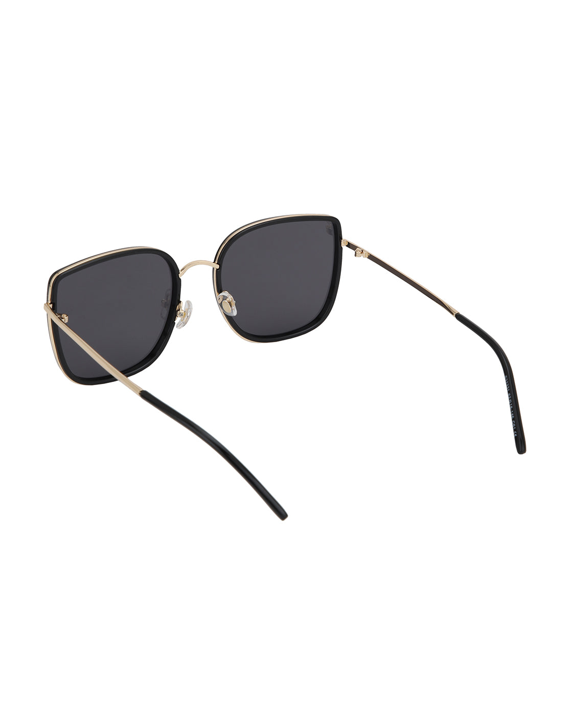 Black with Gold Toned and Black Polarised Lens Oversized Sunglass for womens