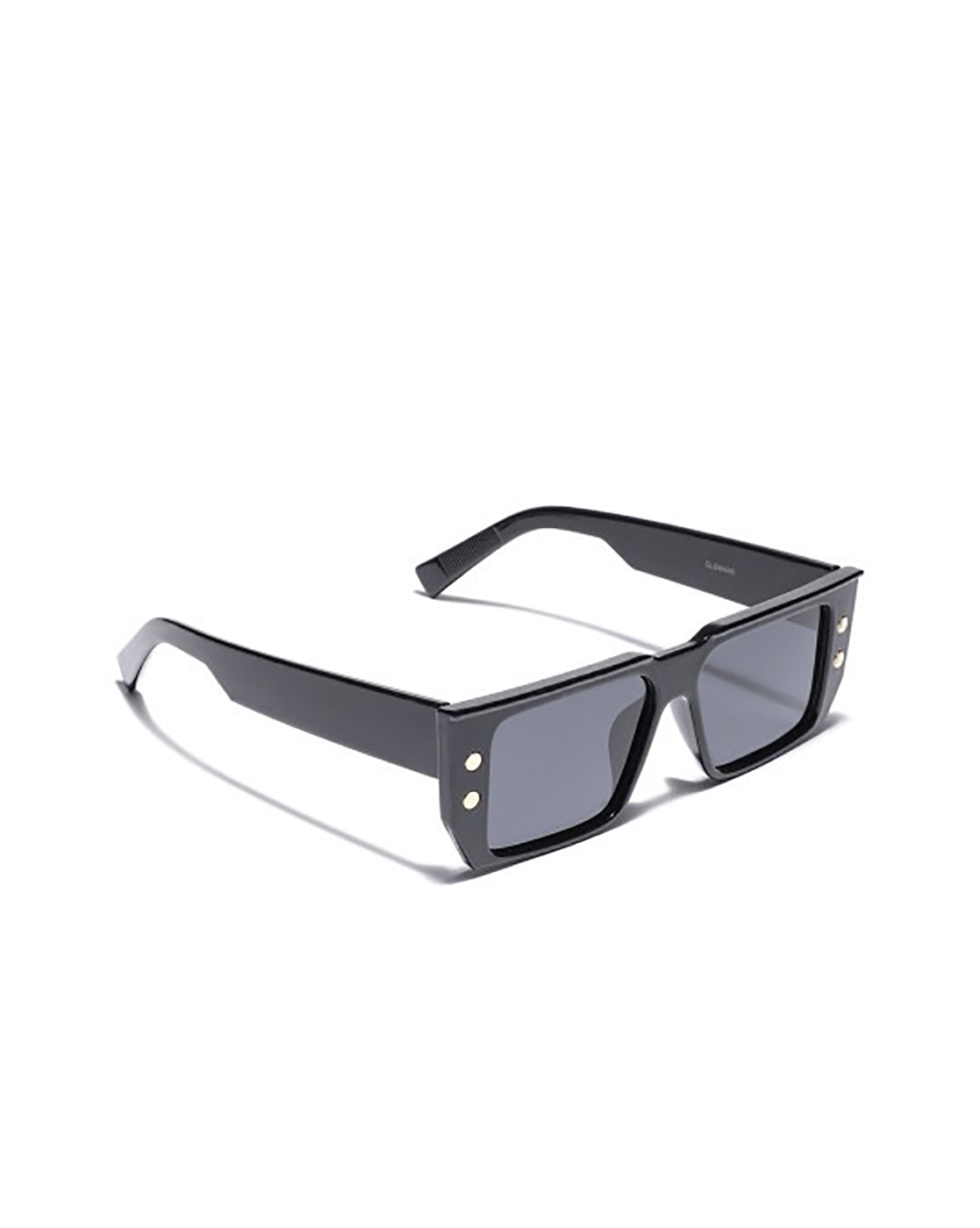 Black Toned with Black Polarized Lens Square Sunglasses
