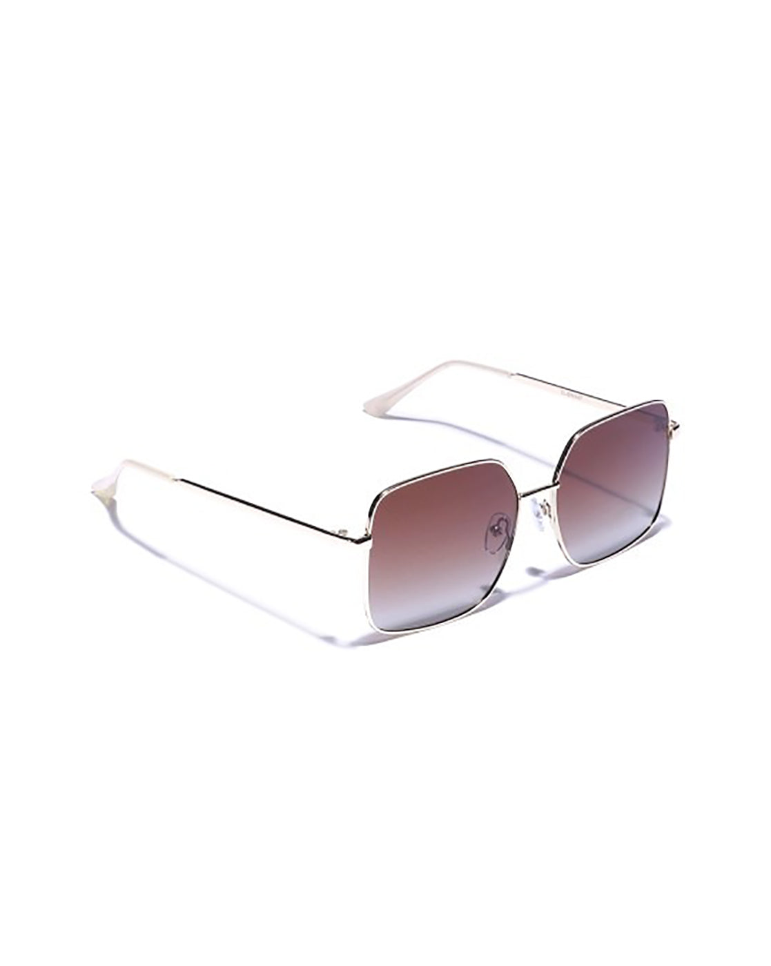 Gold Toned with Brown Polarised Lens Oversized Sunglass