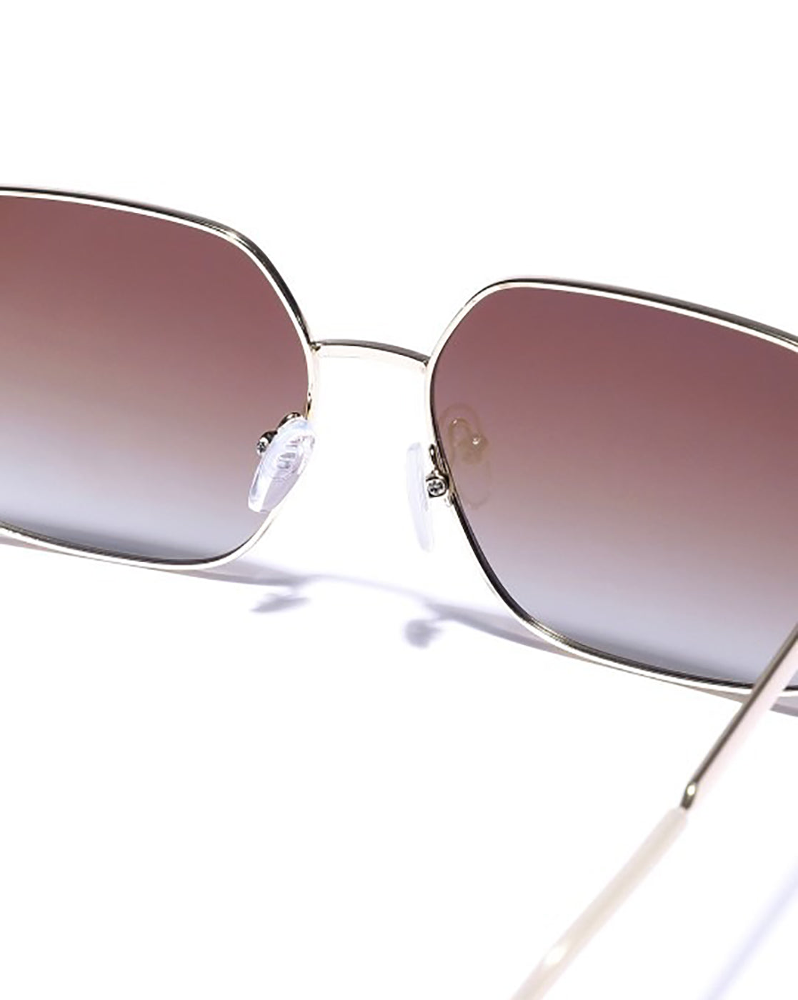 Gold Toned with Brown Polarised Lens Oversized Sunglass