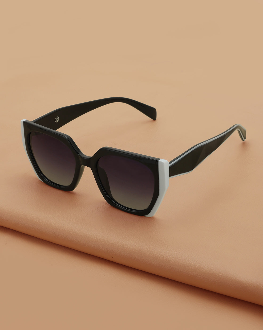 Black and White Toned with Polarised Lens Oversized Sunglass for women