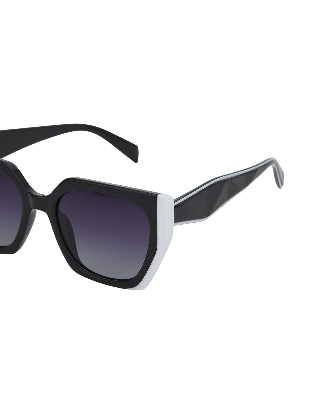 Black and White Toned with Polarised Lens Oversized Sunglass for women