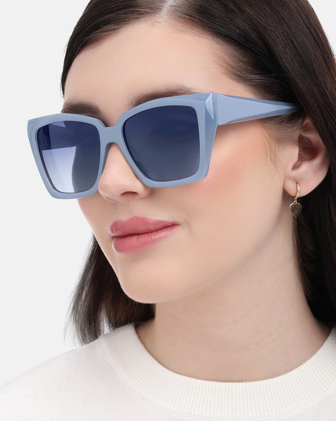 Blue Toned with Polarised Lens Oversized Sunglass for women