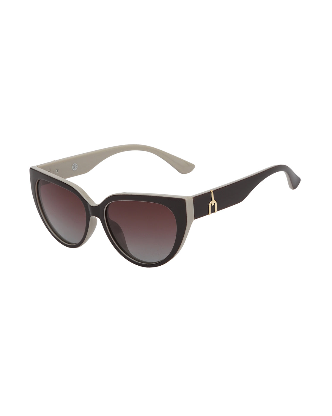 Brown and Beige Toned with Polarised Lens Cat Eye Sunglass for women
