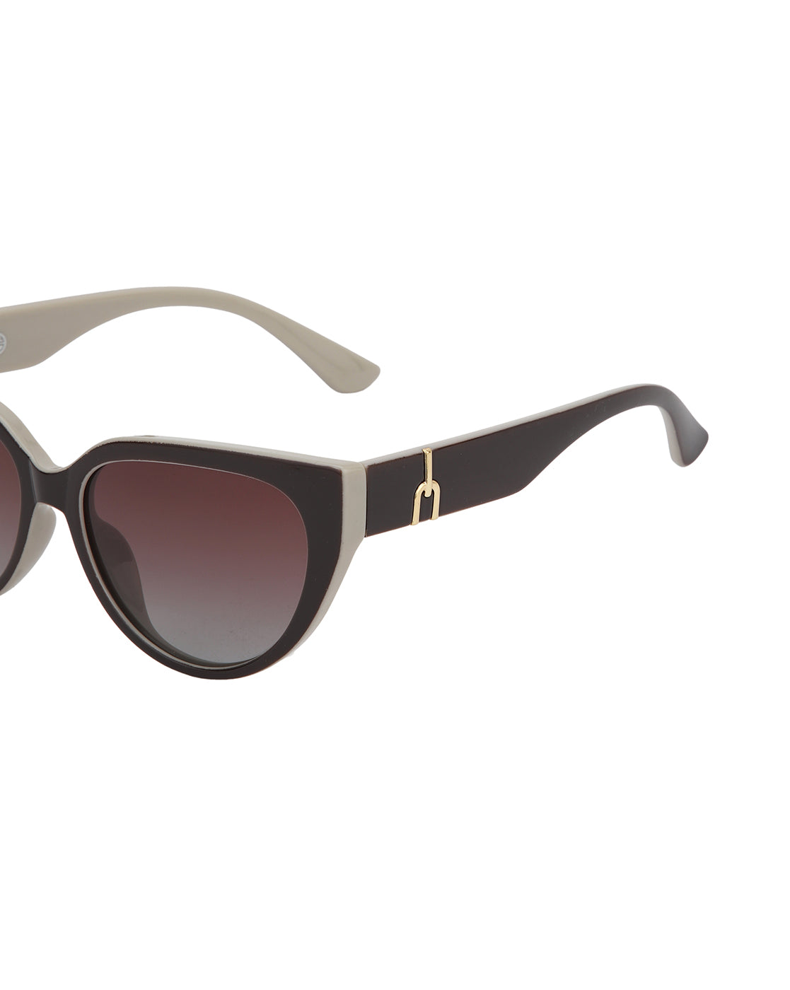 Brown and Beige Toned with Polarised Lens Cat Eye Sunglass for women