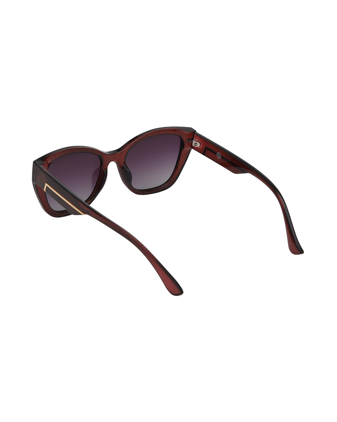 Red with Gold Toned and Polarised Lens Cat Eye Sunglass for women