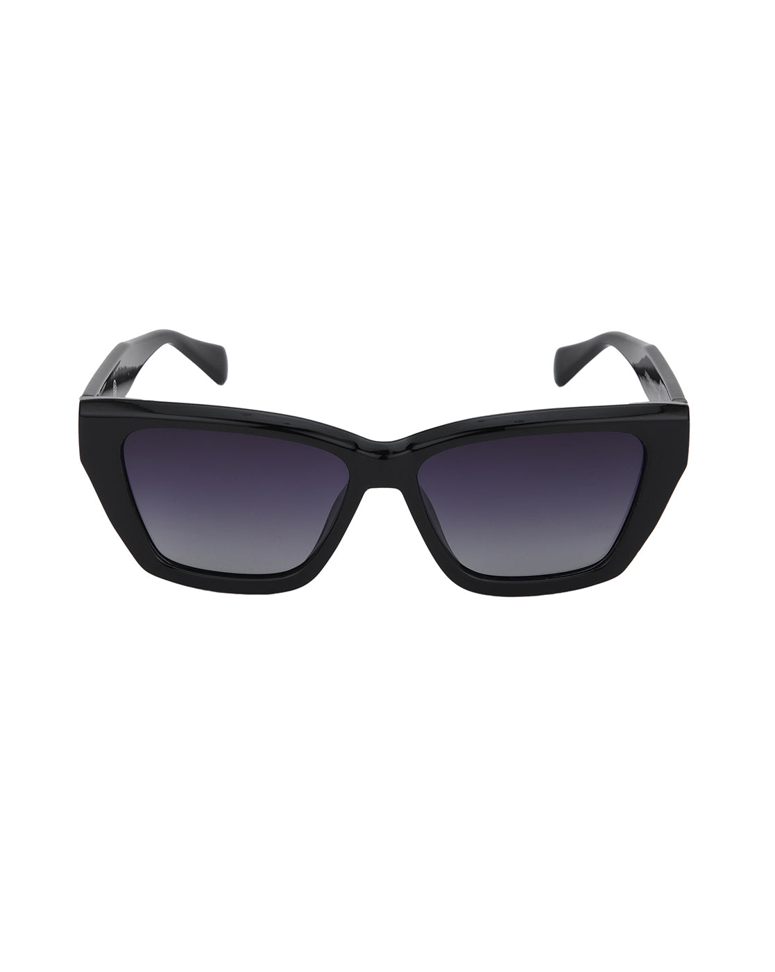 Black Toned with Blue Polarised Lens Rectangle Sunglass for women
