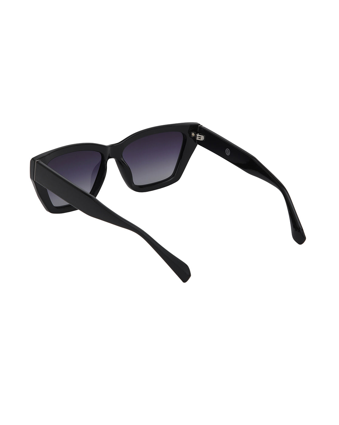 Black Toned with Blue Polarised Lens Rectangle Sunglass for women