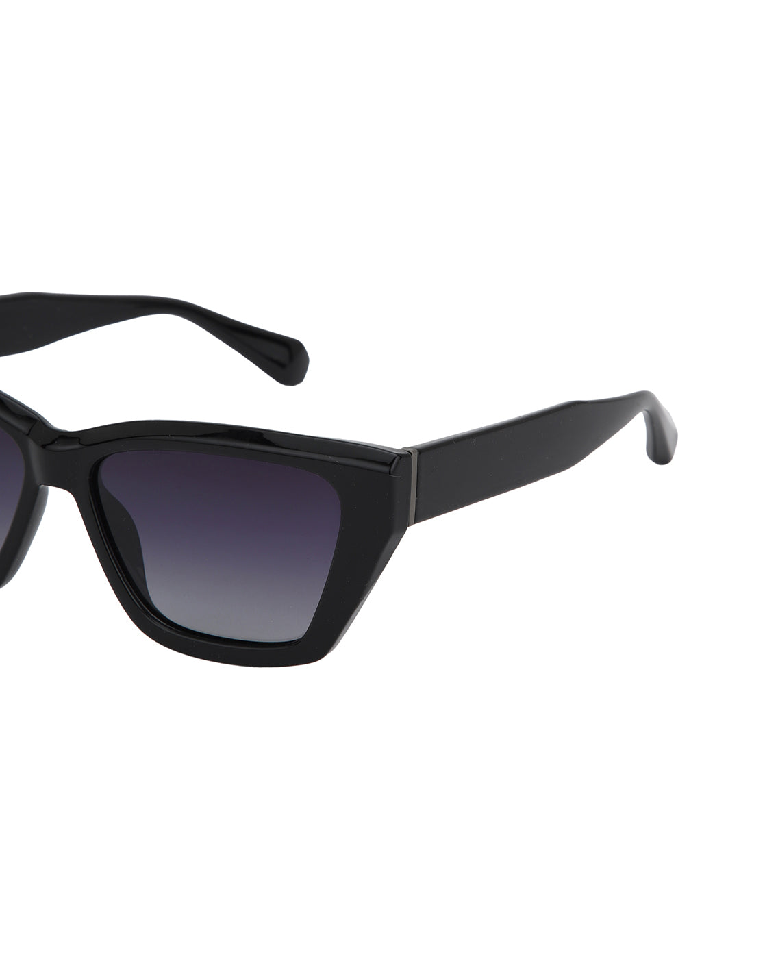Black Toned with Blue Polarised Lens Rectangle Sunglass for women