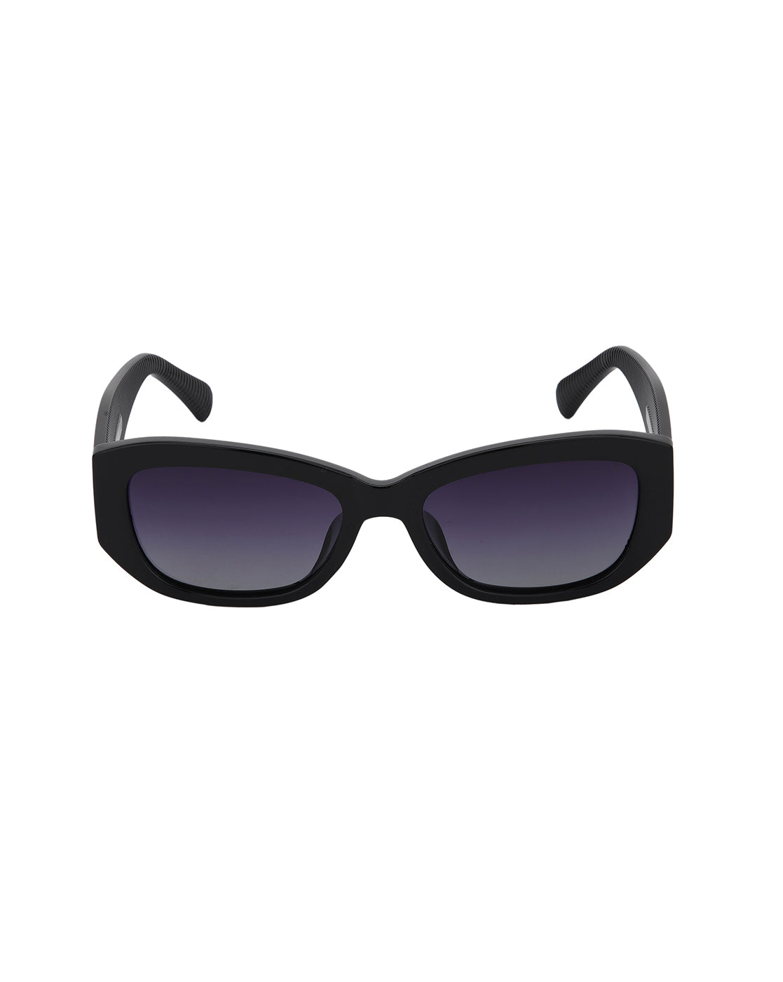 Black Toned with Blue Polarised Lens Rectangle Sunglass for women