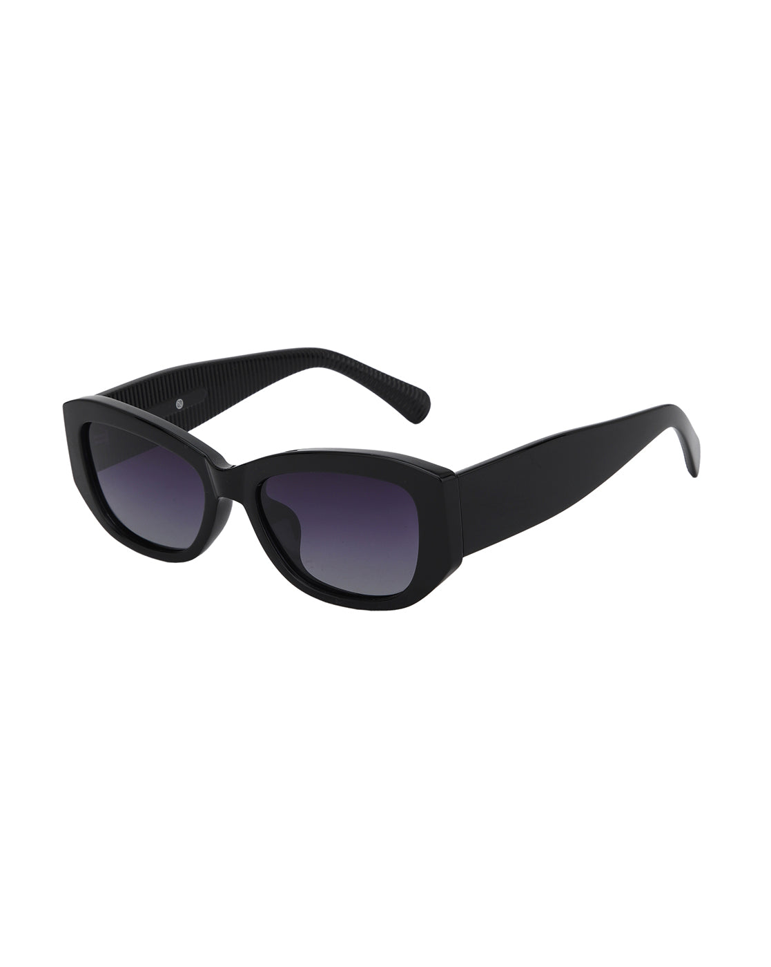Black Toned with Blue Polarised Lens Rectangle Sunglass for women