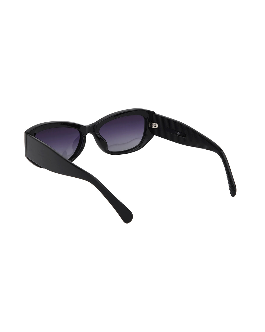 Black Toned with Blue Polarised Lens Rectangle Sunglass for women