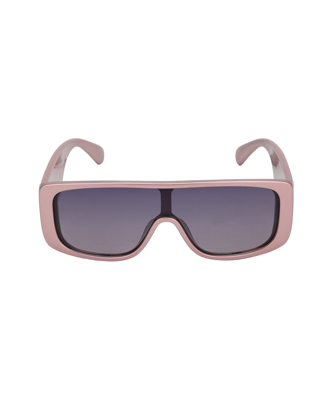 Pink and Gold Toned with Blue Polarised Lens Shield Sunglass for women