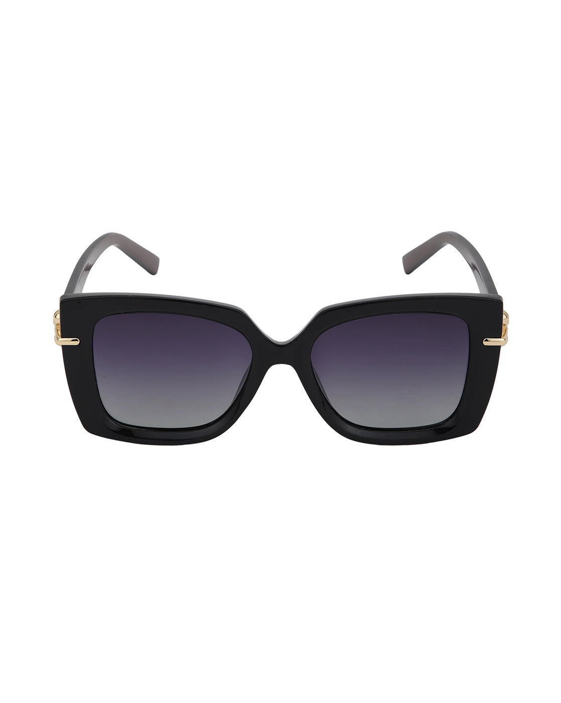 Black and Gold Toned with Polarised Lens Oversized Sunglass for women