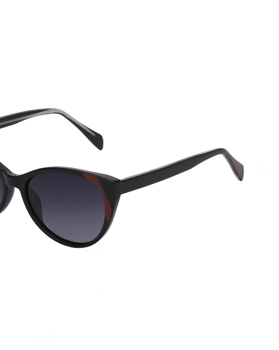 Black and Red Toned with Polarised Lens Cat Eye Sunglass for women