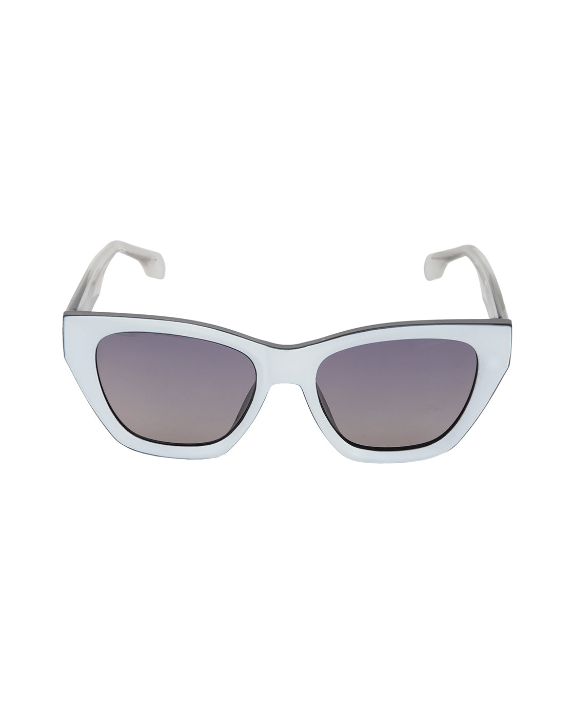 White with Black Tone Polarised Lens Cat Eye Sunglass for women