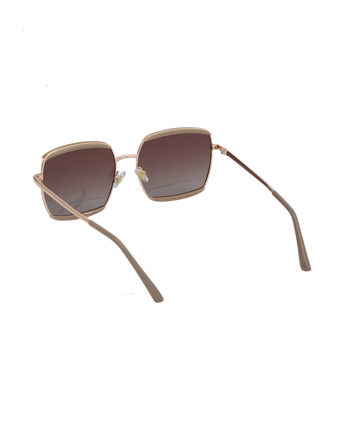 Rose Gold and Light Brown Toned with Polarised Lens Oversized Sunglass for women