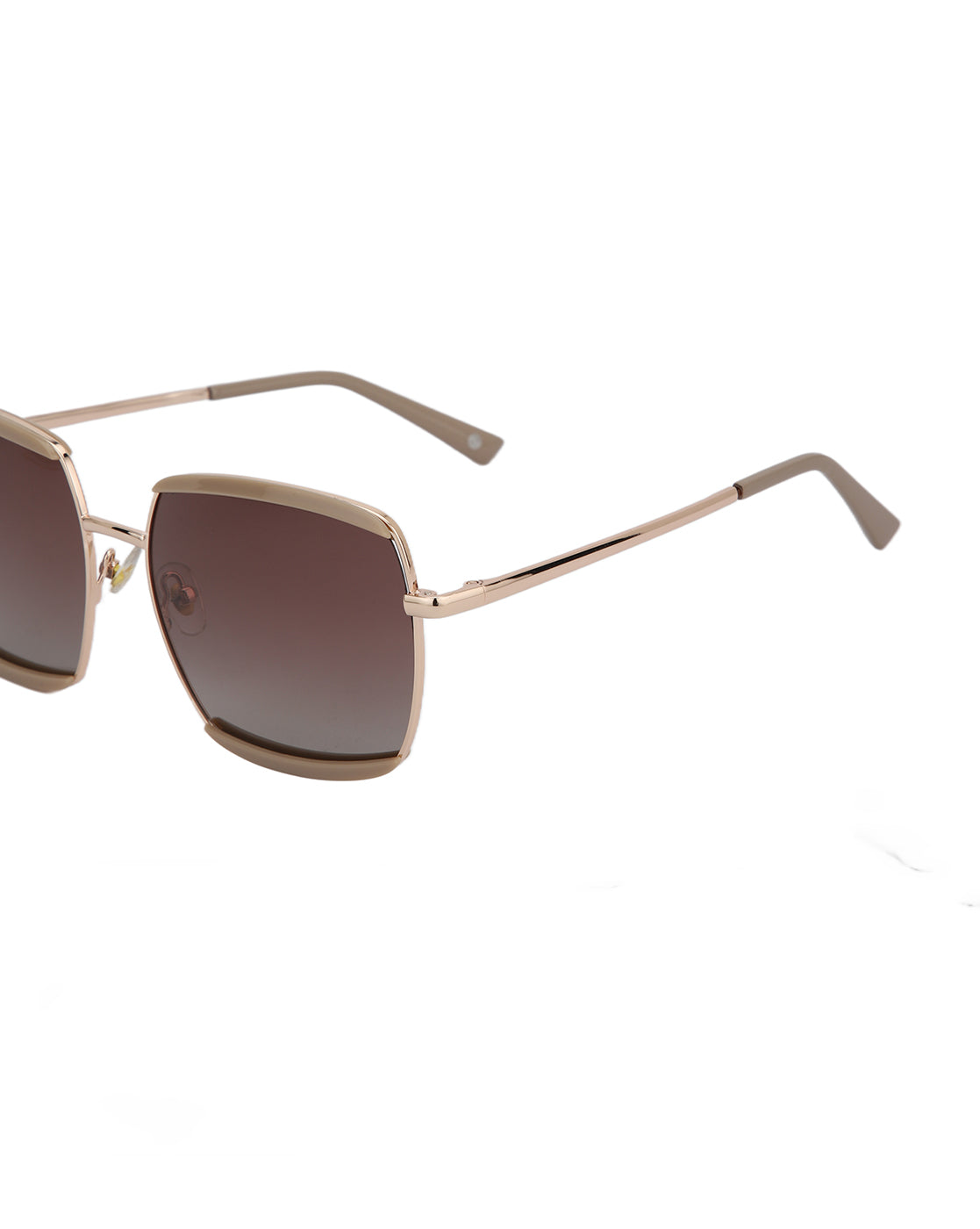 Rose Gold and Light Brown Toned with Polarised Lens Oversized Sunglass for women