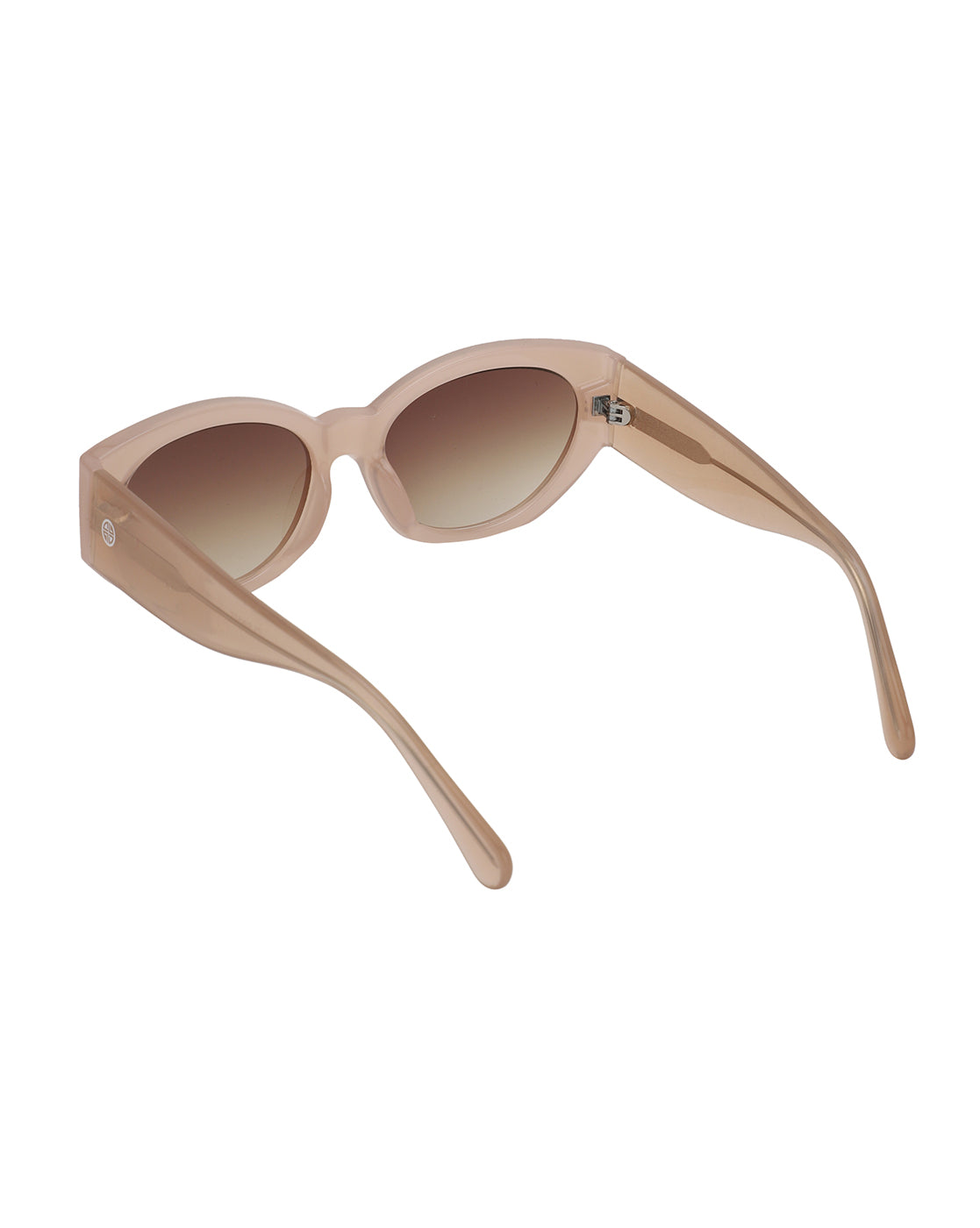 Beige Toned with UV Protected Lens Oval Sunglasses for women