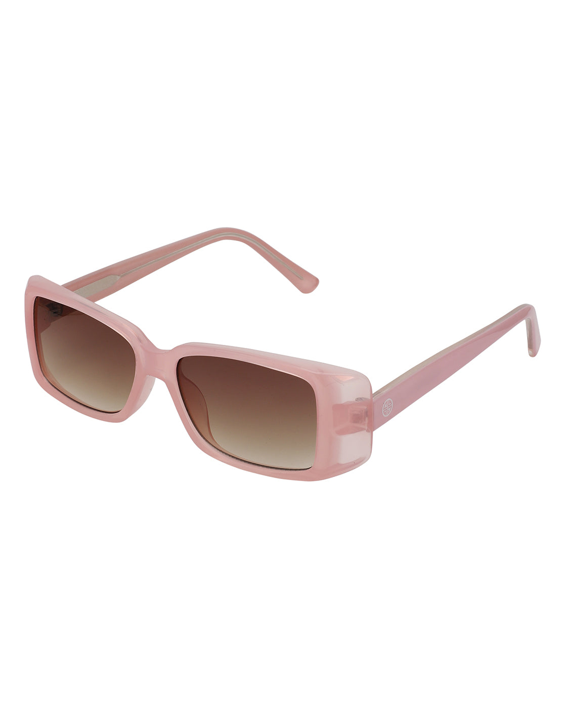 Pink Toned with UV Protected Lens Rectangle Sunglasses for women