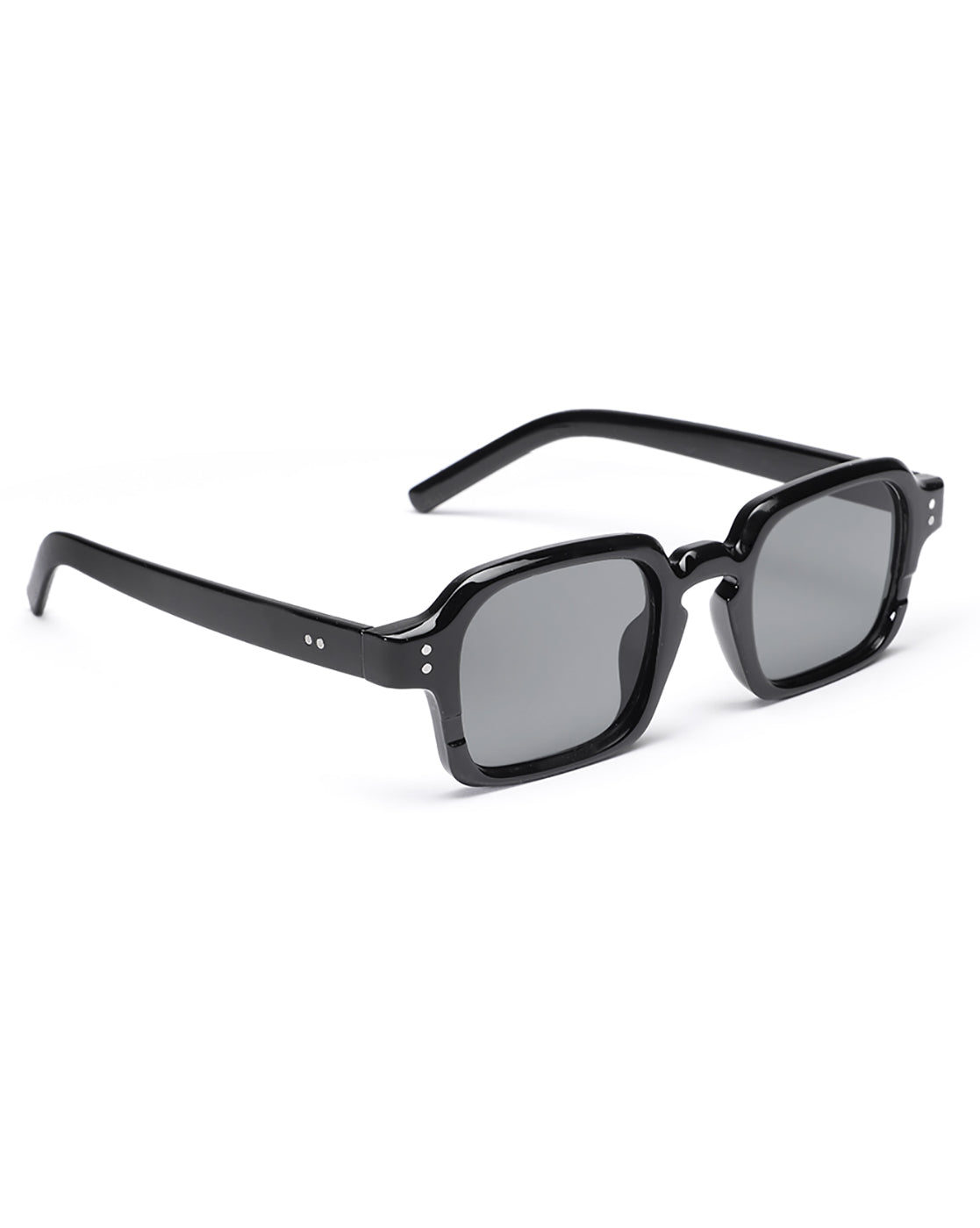 Women UV Protected Black Lens Black Toned Square Sunglasses