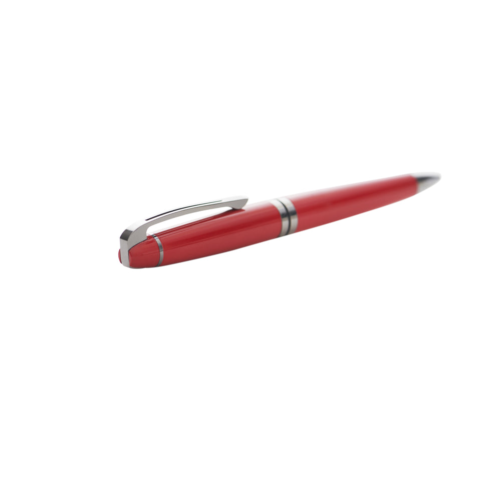 Carlton London Red Metallic Magnetic Metal Twist Pen