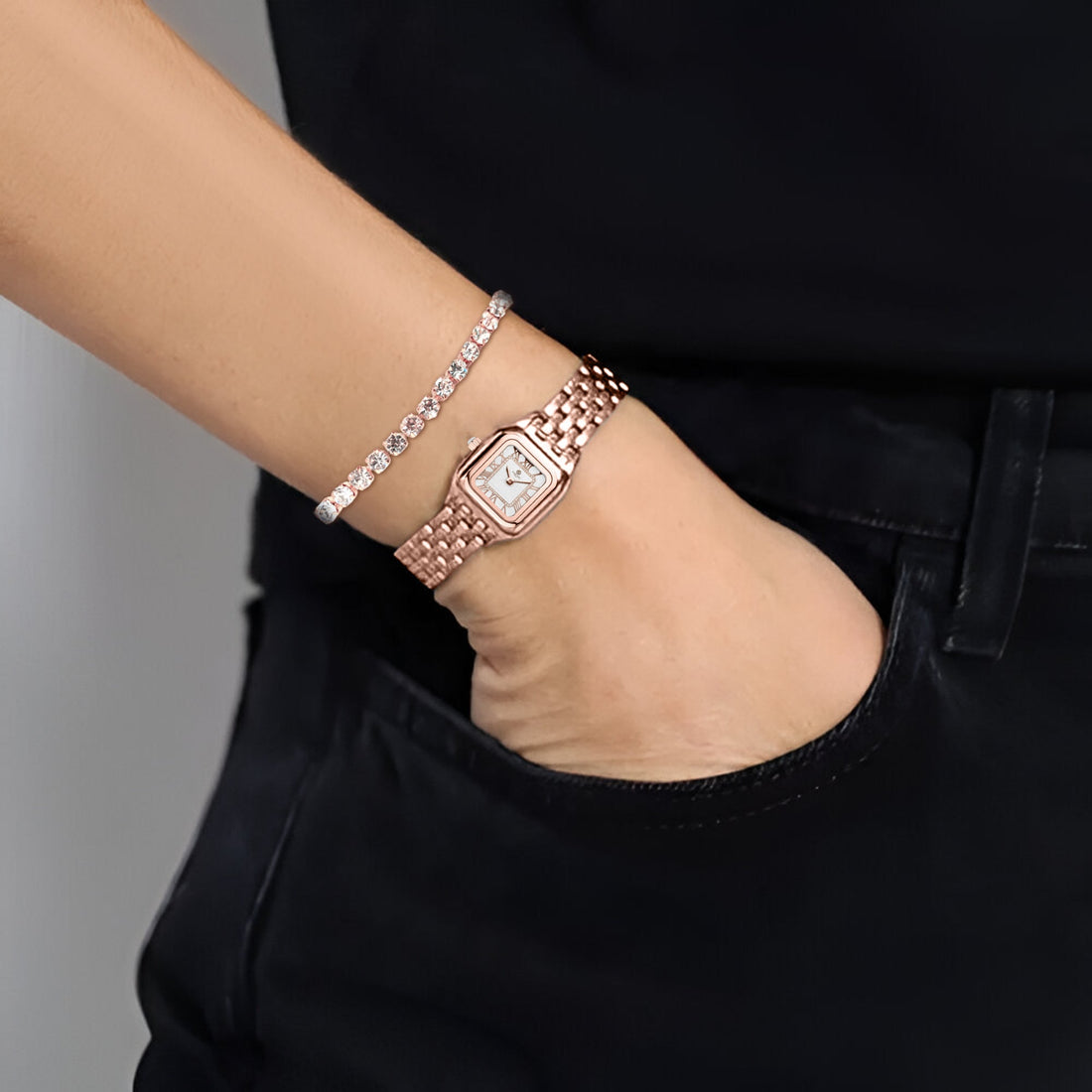 Chloe Mini White / Rose Gold Women Analog with Bracelet Watch CLWWS-04