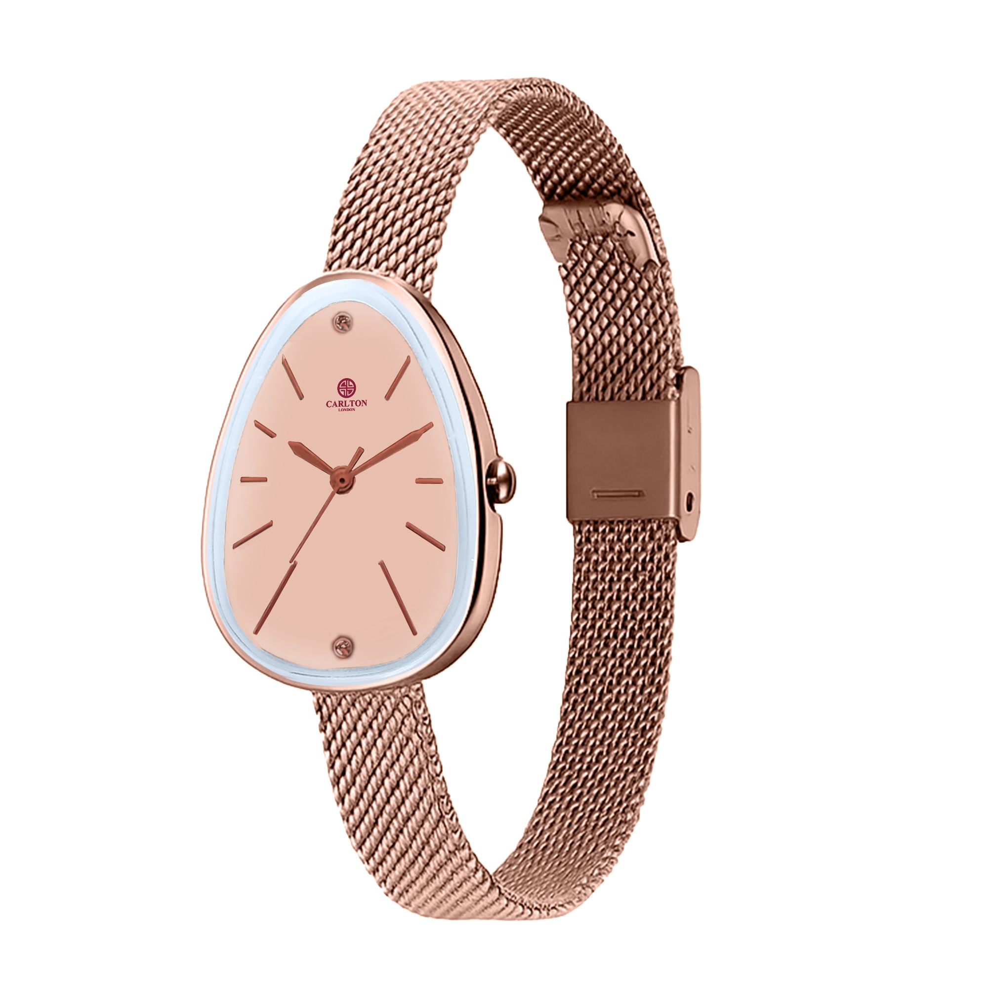 Carlton London Eleanor Women Rose Gold Stainless Steel Watch - CLWEL-RG