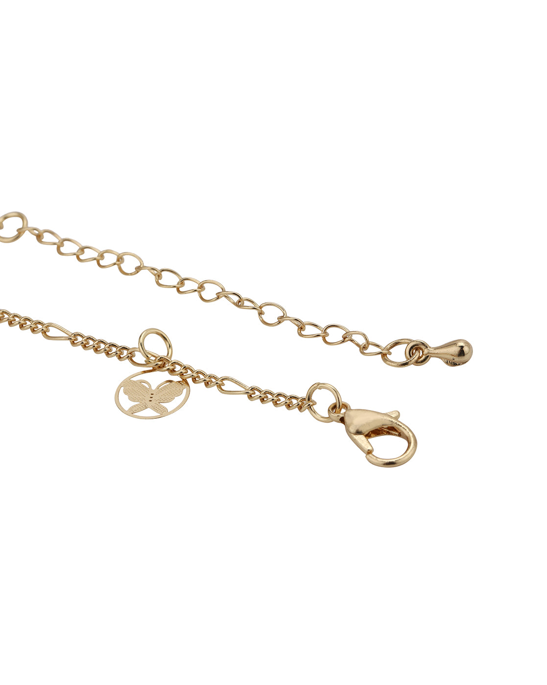 Gold Plated Multiple Butterfly Charm Anklet